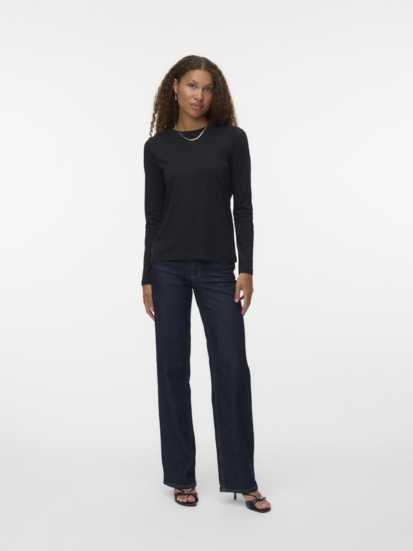 Vero Moda VMPAULINA - Long sleeved top - black