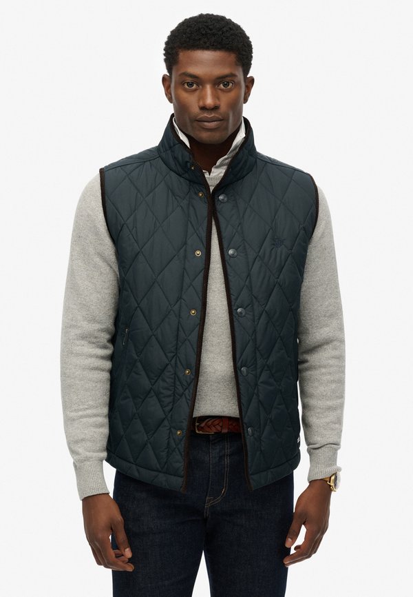 Superdry & Co QUILTED ESTATE - Waistcoat - eclipse navy