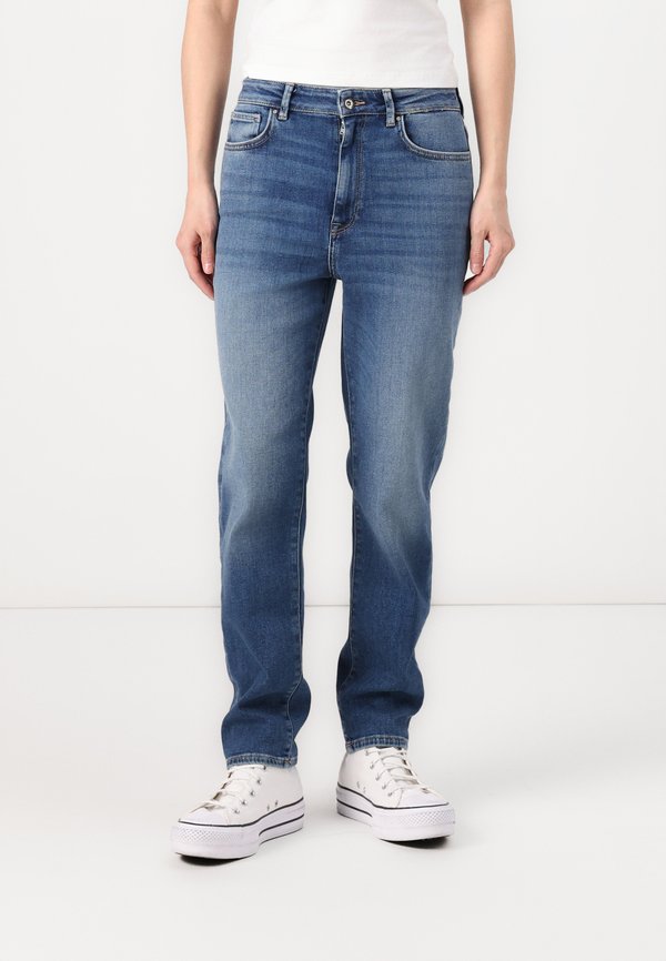 ONLY Straight fit ONLEMILY High waist Ankle length - Slim fit jeans - medium blue denim