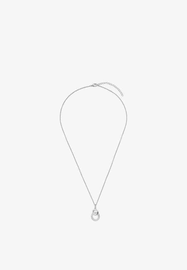 s.Oliver SPARKLING CIRCLES - Necklace - silver-coloured