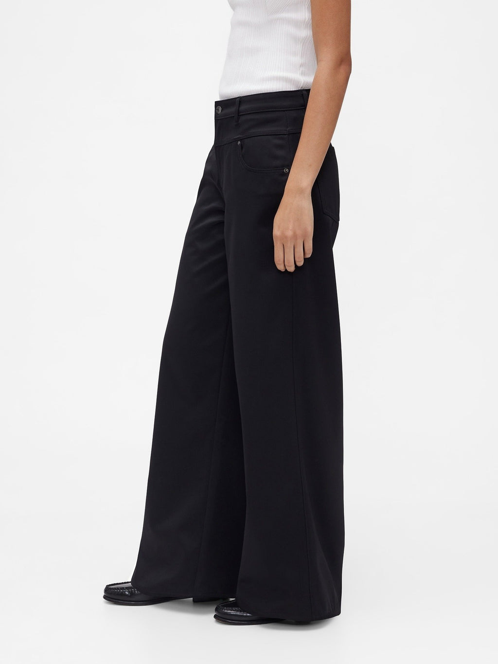 GAP GAPSTUDIO LOW RISE SATIN BAGGY PANTS