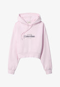 Calvin Klein Jeans LOGO CROPPED HOODIE - Hoodie - cradle pink