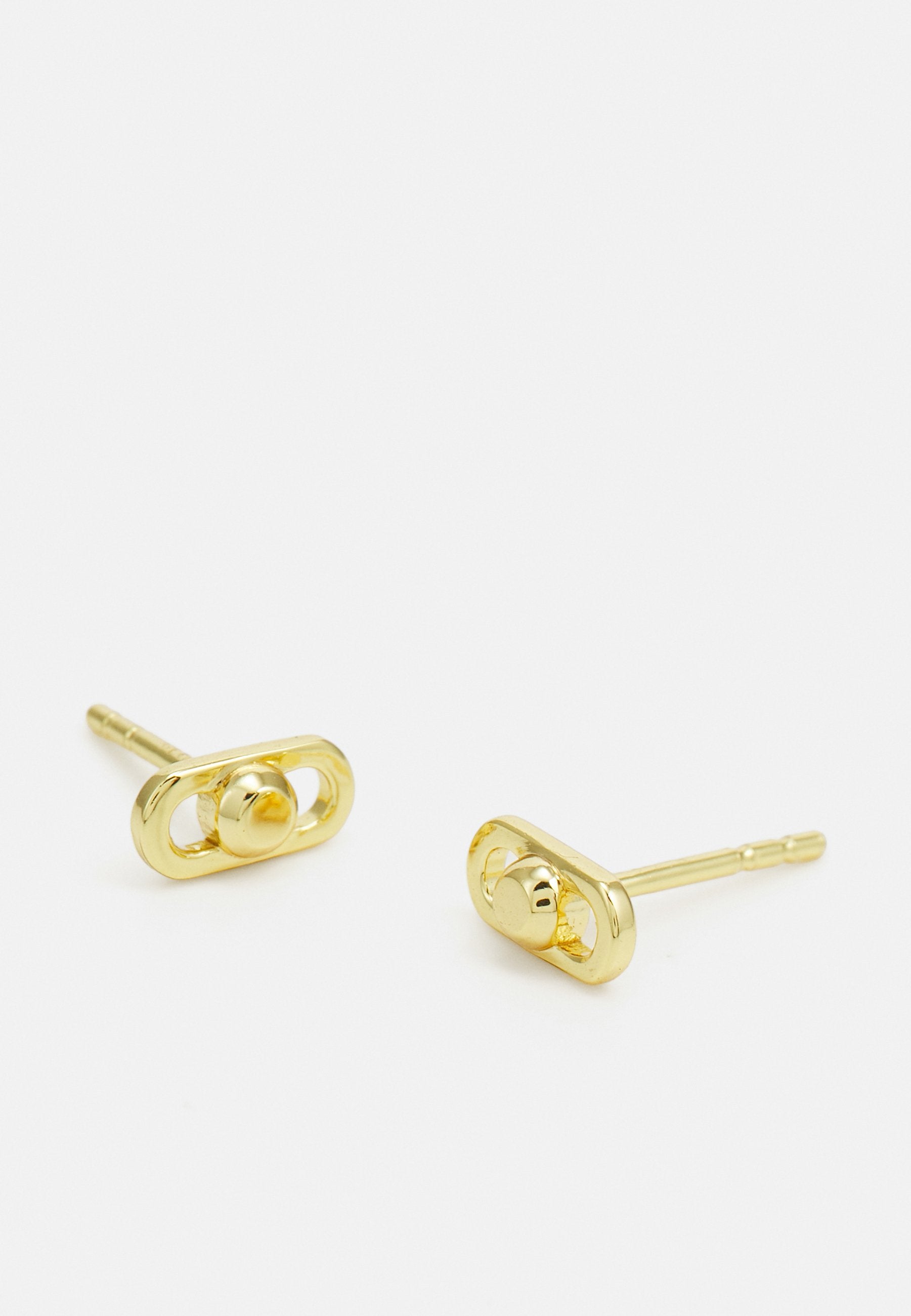 MICHAEL KORS WOMEN'S 14K GOLD-PLATED STERLING SILVER ASTOR LINK STUD EARRINGS, MKC173900710 Media 3