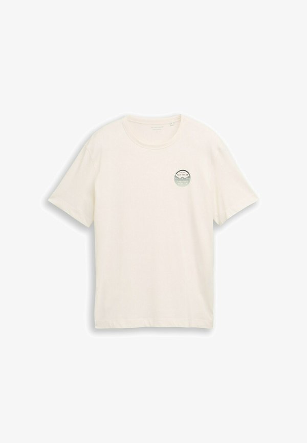 TOM TAILOR Print T-shirt - gardenia white