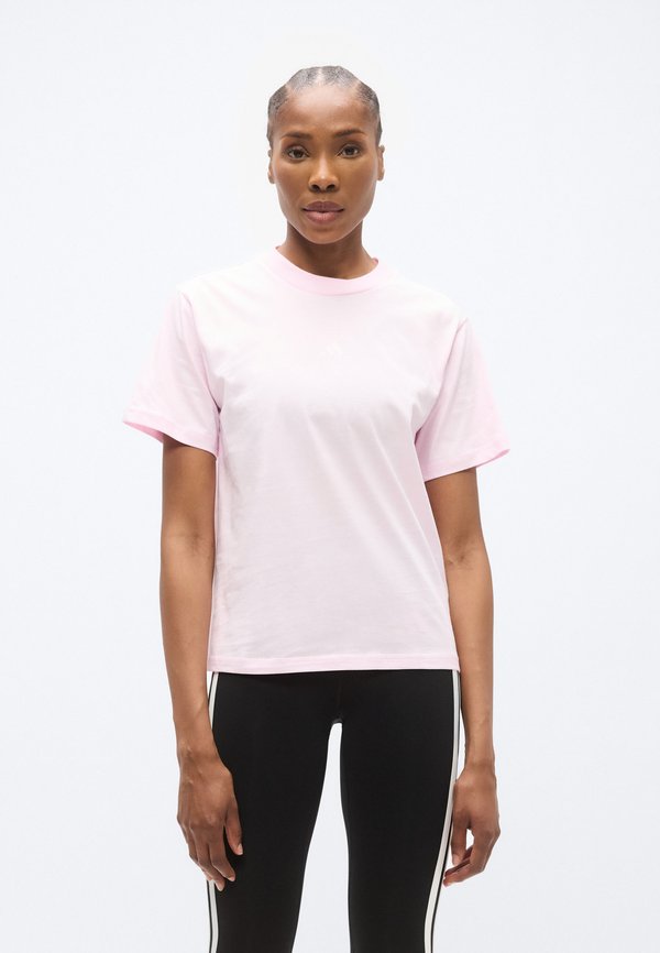 adidas Sportswear ESSENTIALS SMALL LOGO - Basic T-shirt - clear pink/white