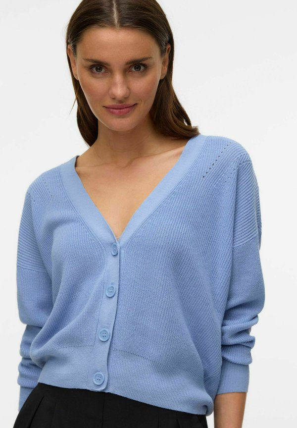 Vero Moda Knitted VMNEWLEXSUN Knit - Cardigan - brunnera blue
