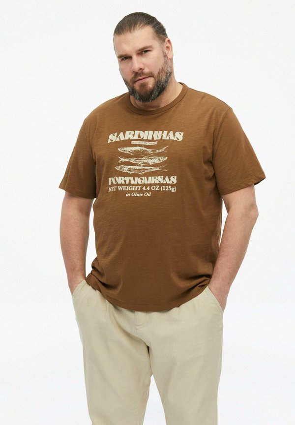 s.Oliver T-SHIRT - Print T-shirt - braun