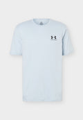 Under Armour LEFT CHEST LOGO - Sports T-shirt - blue fog/black