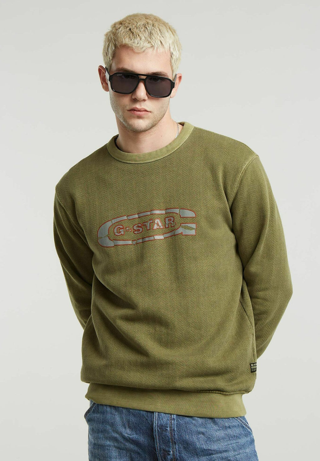 G-STAR DESTROYED G LOGO WASHED