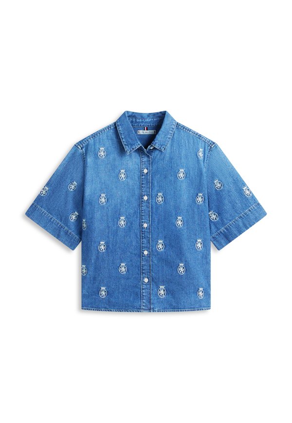 Tommy Hilfiger RELAXED FIT CREST EMBROIDERY DENIM SHIRT