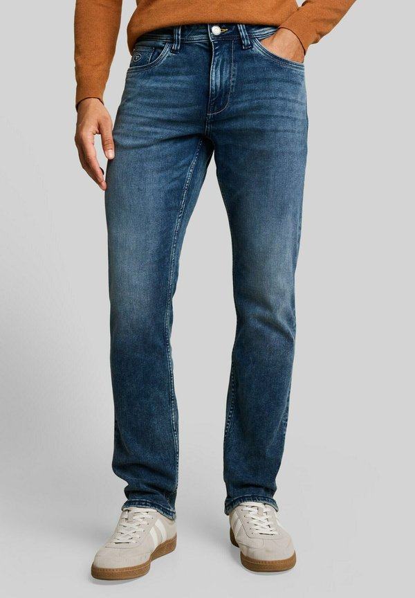 TOM TAILOR TTJOSH REGULAR SLIM JEANS MIT STRETCH - Slim fit jeans - used mid stone blue denim