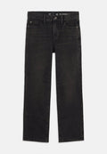 Schwarze Jeans mit geradem Bein, fünf Taschen, Gürtelschlaufen und Knopfleiste, Größe 10, aus der '90s Originals' Kollektion von Gap.
