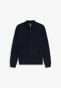 TOM TAILOR TOM TAILOR PULLOVER & STRICKJACKEN STRICKJACKE MIT SEIDENANTEIL - Cardigan - sky captain blue