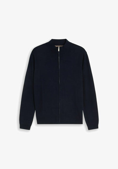 TOM TAILOR TOM TAILOR PULLOVER & STRICKJACKEN STRICKJACKE MIT SEIDENANTEIL - Cardigan - sky captain blue