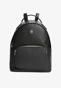 Tommy Hilfiger TH MONOGRAM DEBOSSED DOME BACKPACK - Rucksack - black
