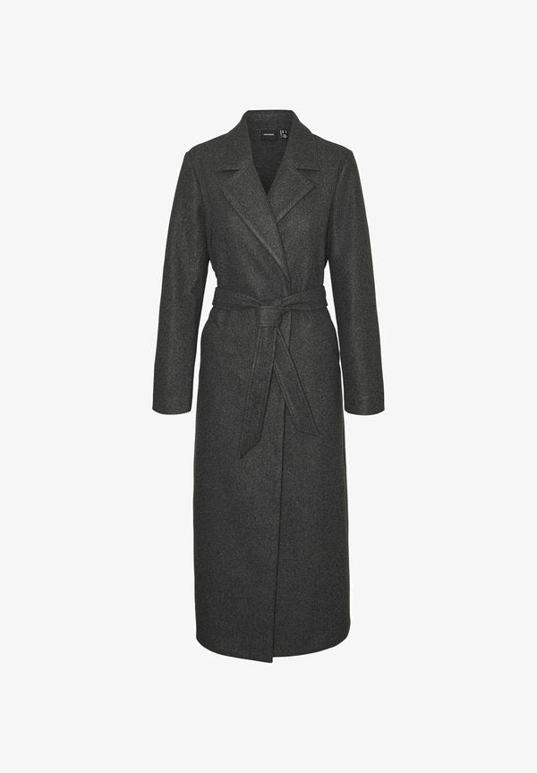 Vero Moda VMFORTUNEAYA - Classic coat - dark grey melange