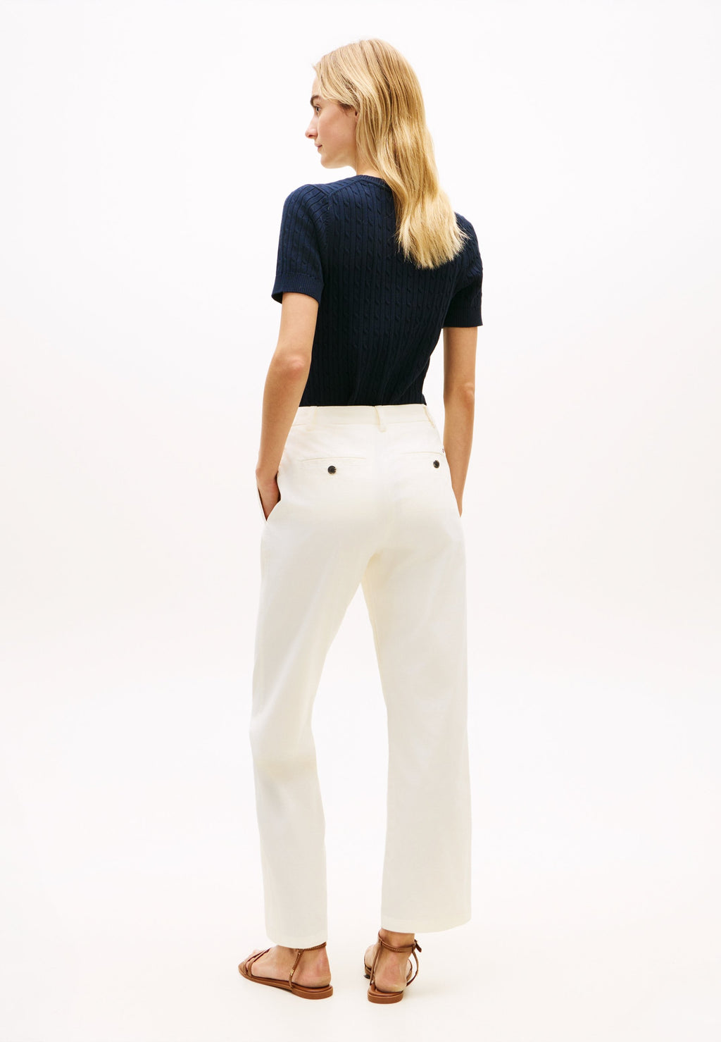 WASHED SLIM STRAIGHT LEG CHINOS Media 4