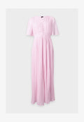 Vero Moda VMDORA 2/4 V-NECK PLISSE DRESS WVN EXP - Maxi dress - pink-a-boo