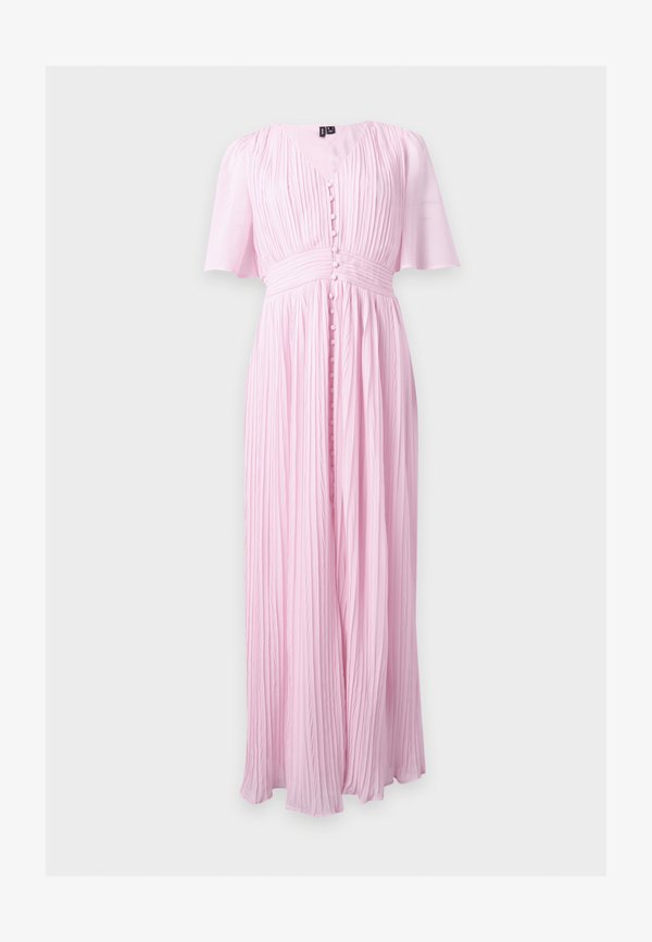 Vero Moda VMDORA 2/4 V-NECK PLISSE DRESS WVN EXP - Maxi dress - pink-a-boo