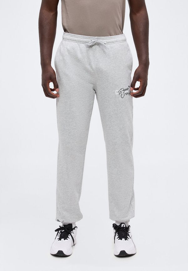 Puma CREW - Tracksuit bottoms - light gray heather