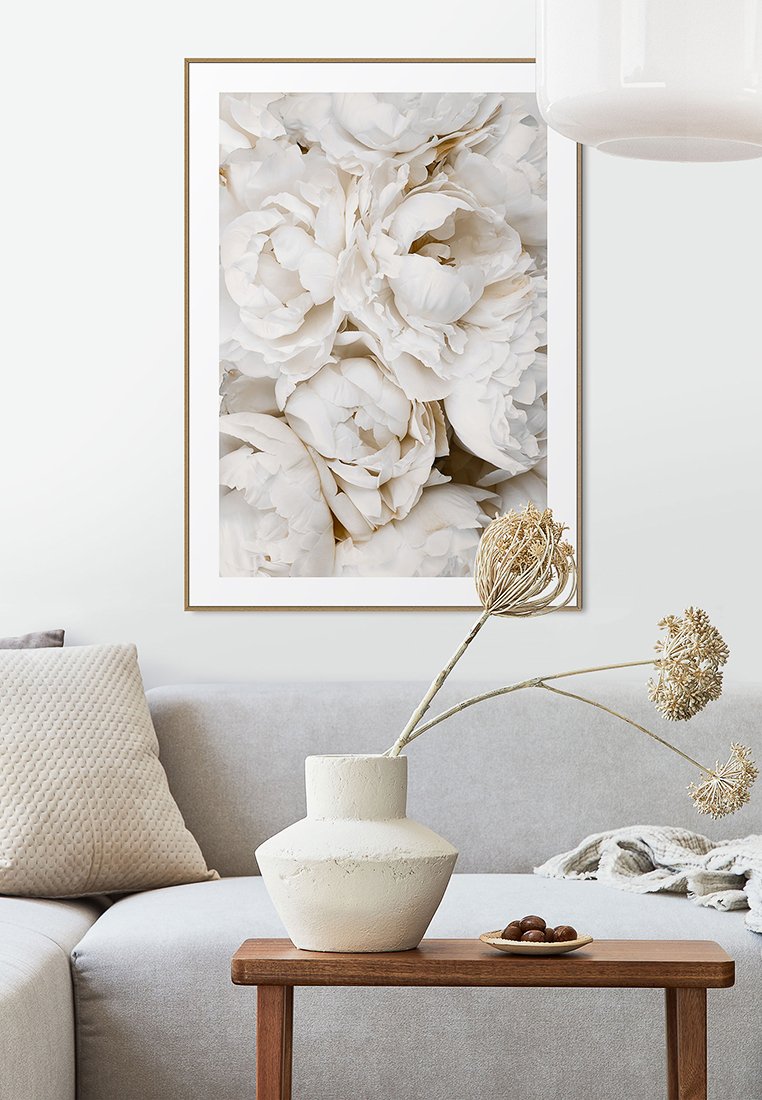 Orange Wallz BED OF WHITE ROSES