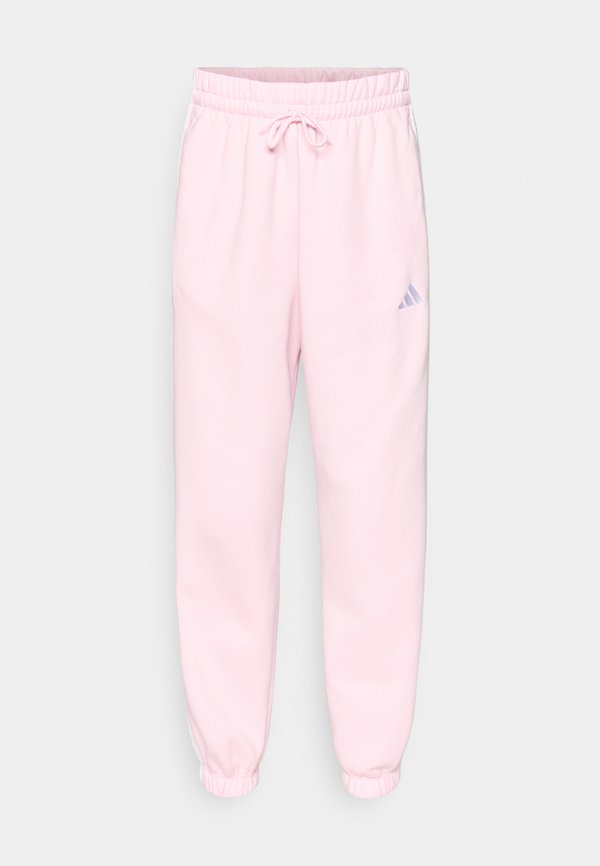 adidas Sportswear ESSENTIALS 3 STRIPES LOOSE PANTS - Tracksuit bottoms - clear pink/white