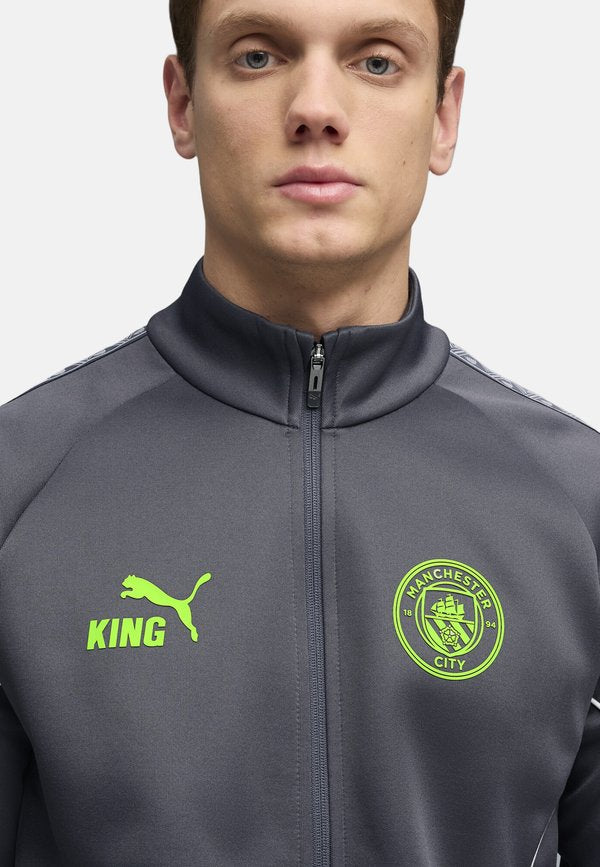 Puma MANCHESTER CITY FC KING ANTHEM - Training jacket - galactic gray-pro green