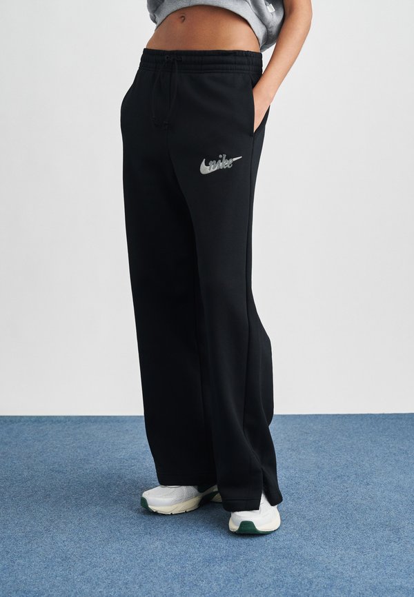 Nike Sportswear LOGO - Tracksuit bottoms - black/summit white