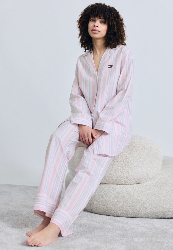 Tommy Hilfiger HERITAGE STRIPE POPLIN PYJAMA BOTTOMS - Pyjama bottoms - classic pink
