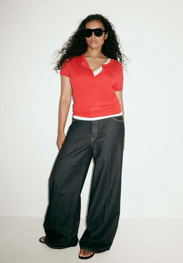 Mango ADULT - Basic T-shirt - red