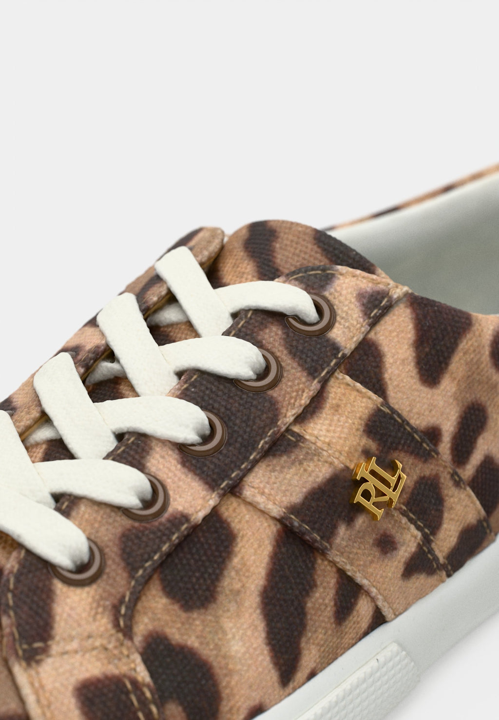 Lauren Ralph Lauren JANSON II OCELOT-PRINT CANVAS SNEAKER