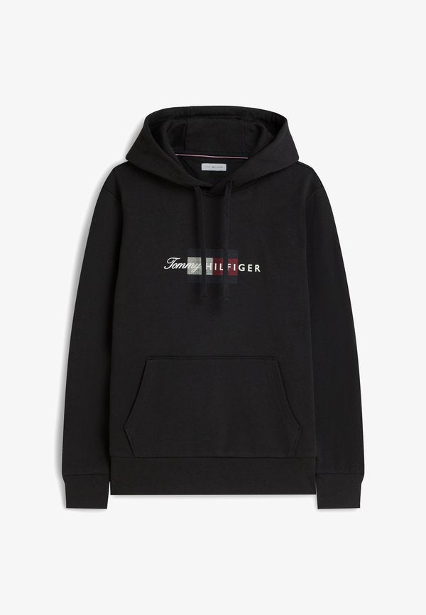 Tommy Hilfiger SCRIPT FLAG HOODIE - BRAND LOVE - Hoodie - black