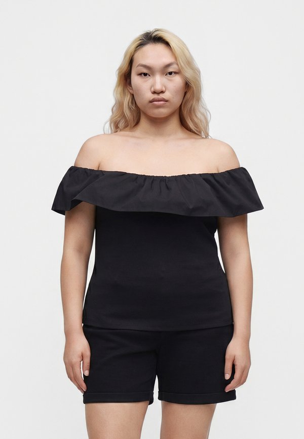 Vero Moda Curve OFF SHOULDER CUR - Blouse - black