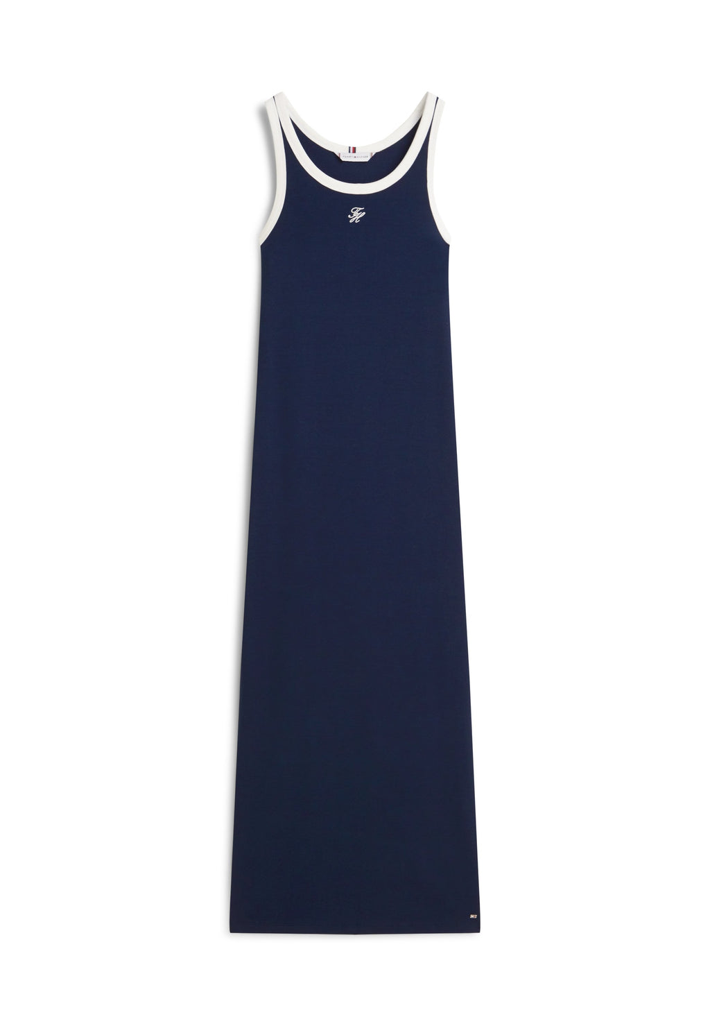 CONTRAST TRIM SLIM MIDI BODYCON DRESS Media 1