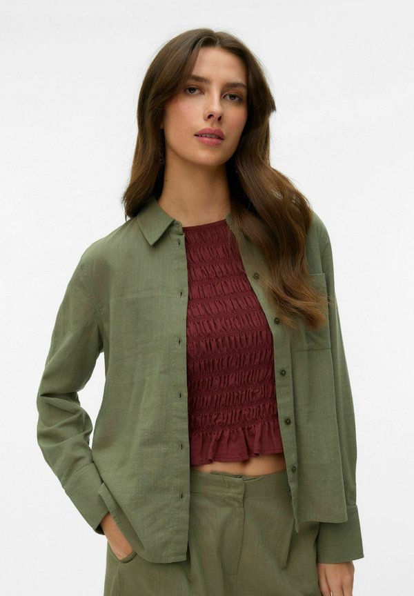 Vero Moda VMCAIA - Button-down blouse - deep lichen green