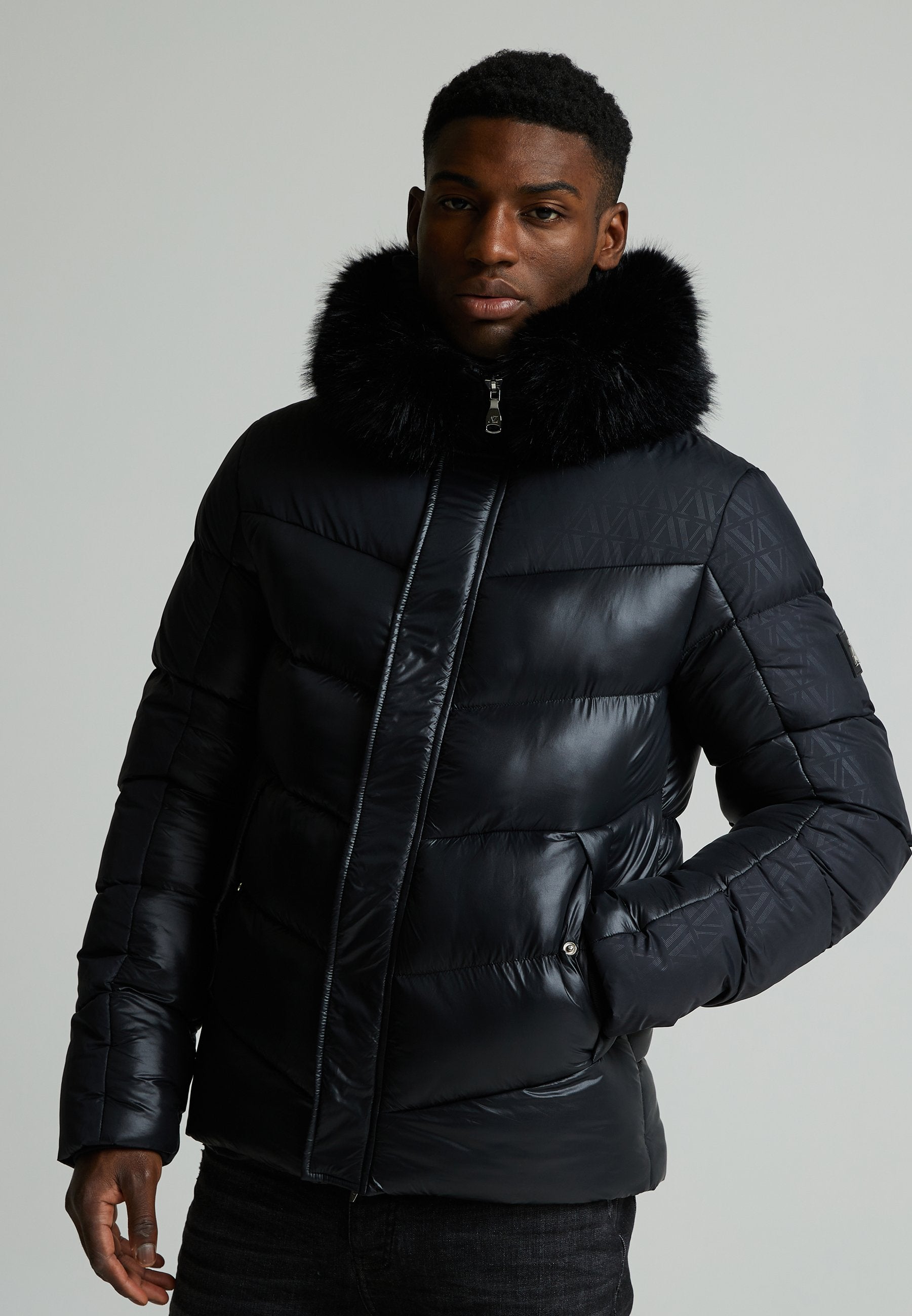 Alessandro Zavetti LAVANDA HIGH SHINE PUFFER JACKET