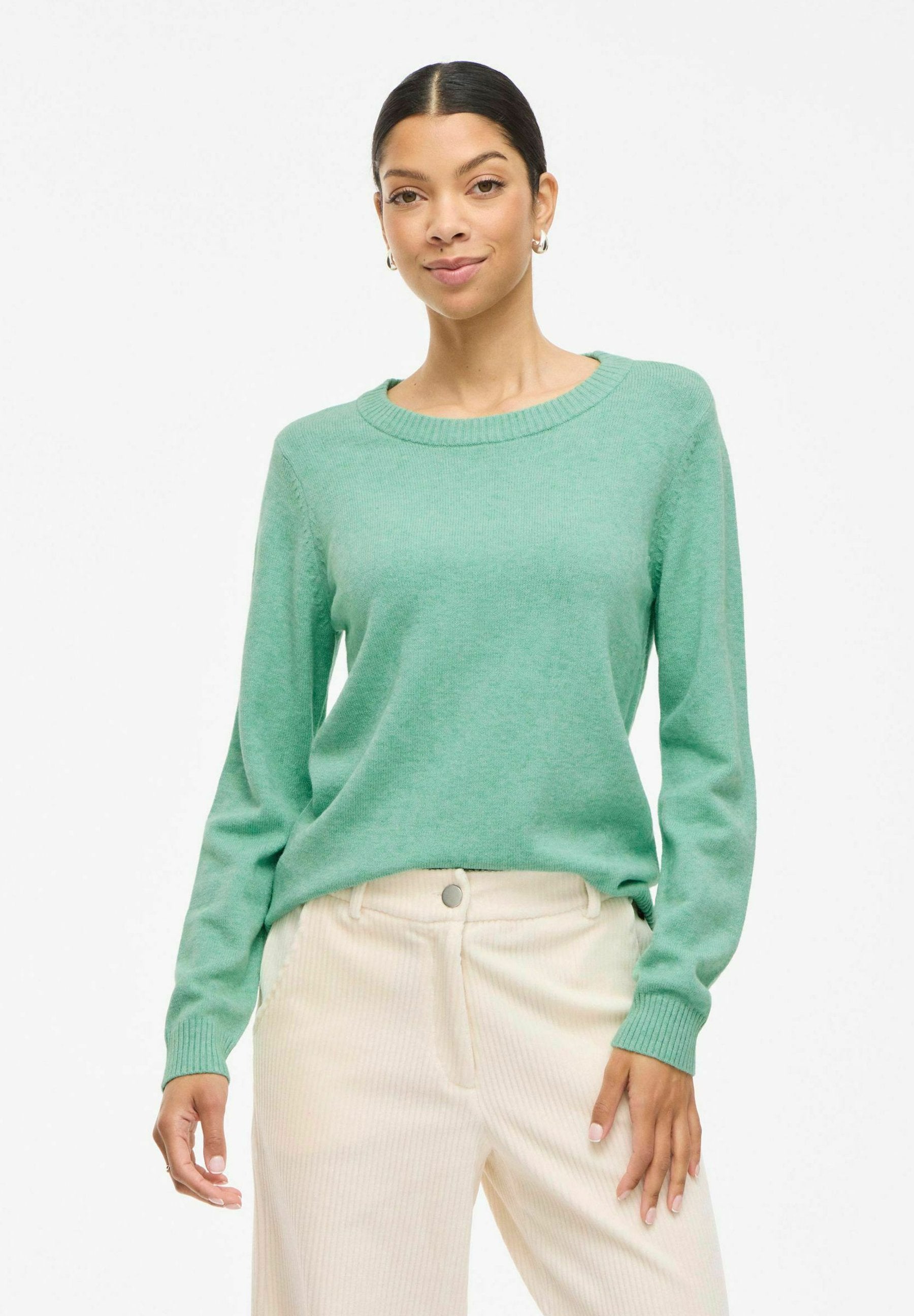 VILA VIRIL O-NECK L/S KNIT TOP - NOOS