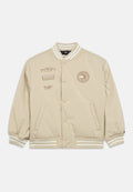 BACK LOGO RELAXED PADDED BOMBER JACKET Media 1