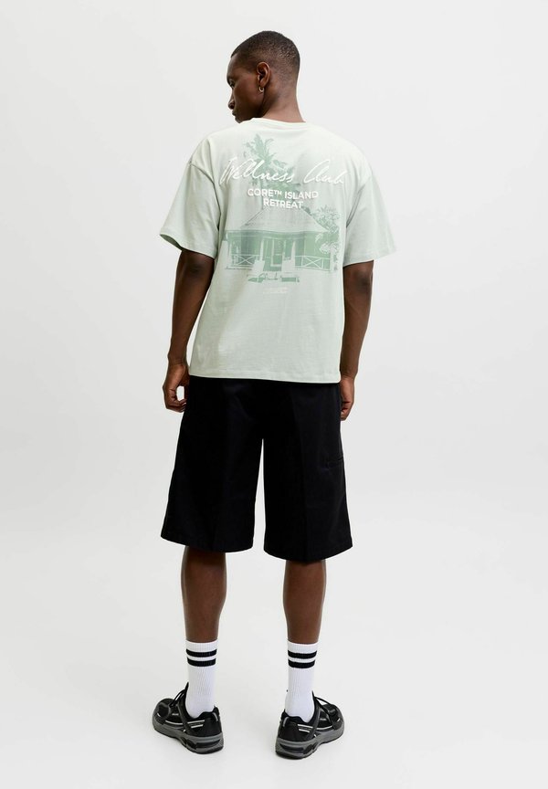 Jack & Jones T- - Print T-shirt - aqua gray