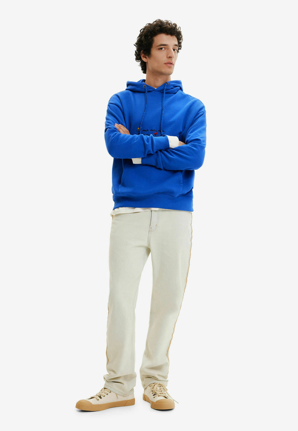 Desigual EMBROIDERED MESSAGE HOODIE