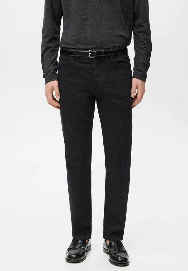 Mango Slim fit jeans - black denim