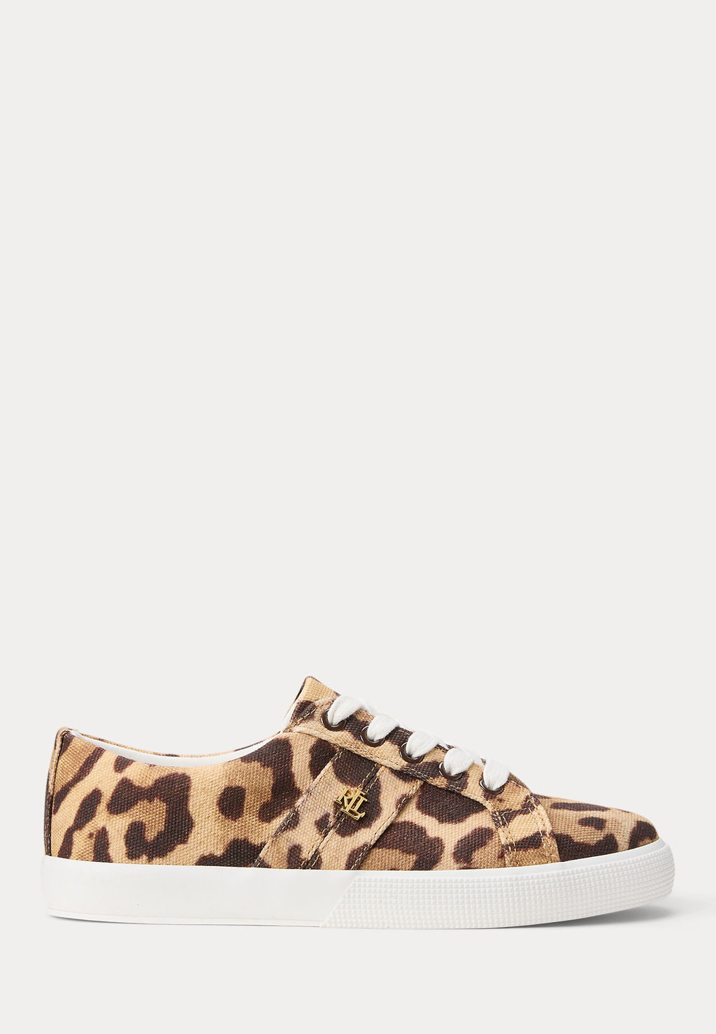 Lauren Ralph Lauren JANSON II OCELOT-PRINT CANVAS SNEAKER