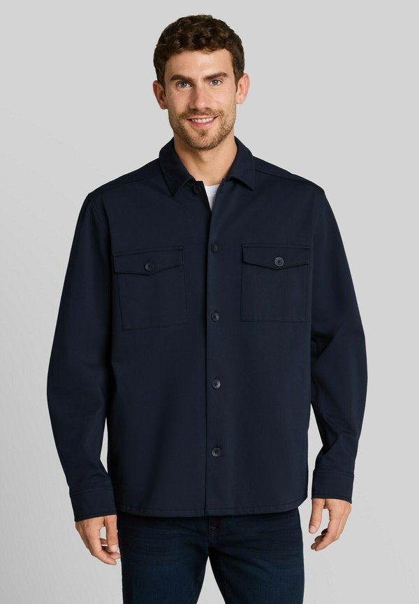 TOM TAILOR TOM TAILOR BLUSEN & SHIRTS SWEAT–OVERSHIRT MIT TASCHEN - Summer jacket - sky captain blue