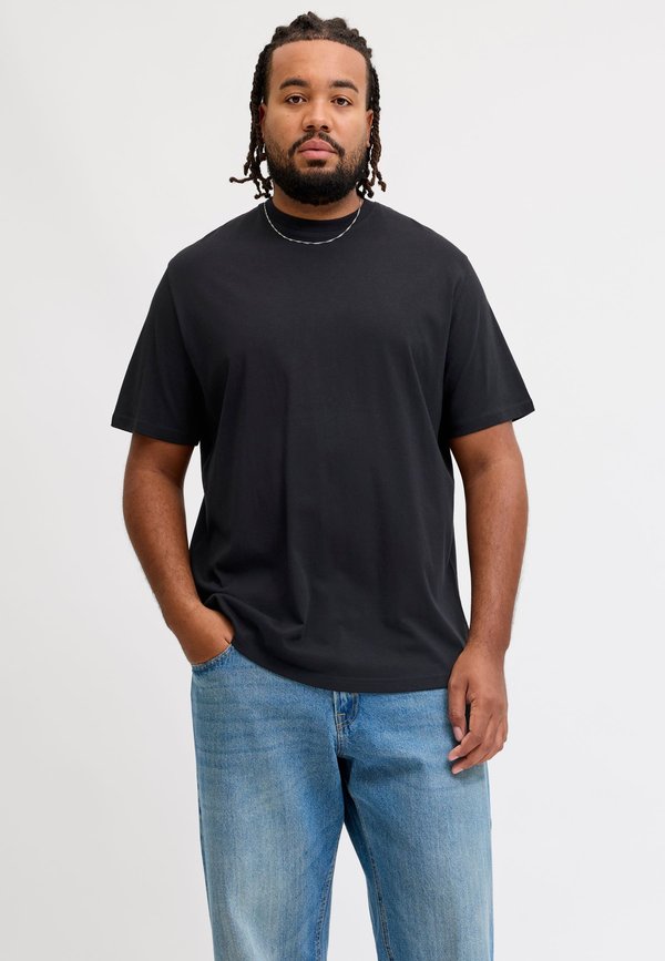 Jack & Jones T-SHIRT PLUS SIZE PLAIN T-SHIRT - Basic T-shirt - black