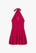 Bershka SHIMMERY RUFFLED MINI  - Day dress - pink