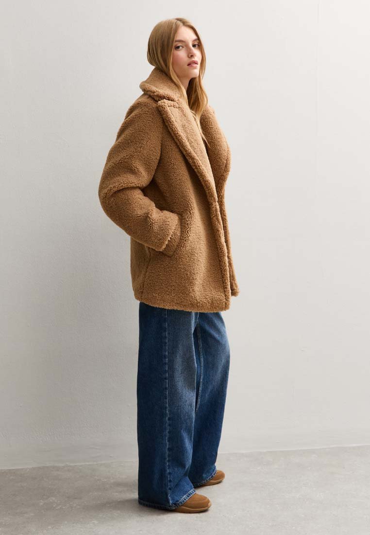 New Look COLLARED LONG SLEEVE BORG