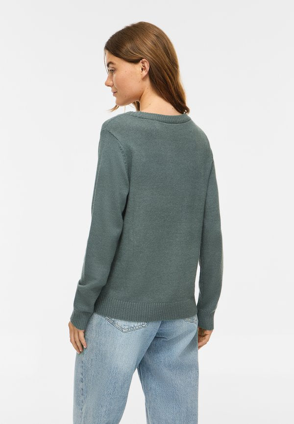 VILA VIRIL O-NECK L/S KNIT TOP - NOOS