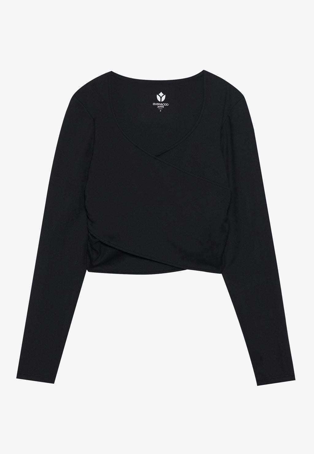 Even&Odd active LONG SLEEVE WRAP FRONT TOP