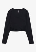 Even&Odd active LONG SLEEVE WRAP FRONT TOP