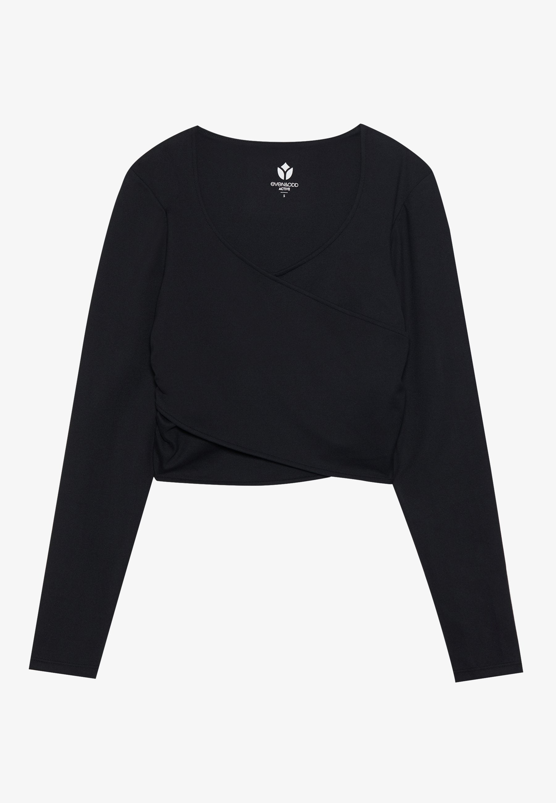 Even&Odd active LONG SLEEVE WRAP FRONT TOP